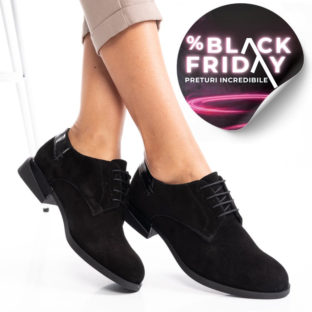 PANTOFI NEGRI PIELE NATURALA INTOARSA 2PC12623ANT