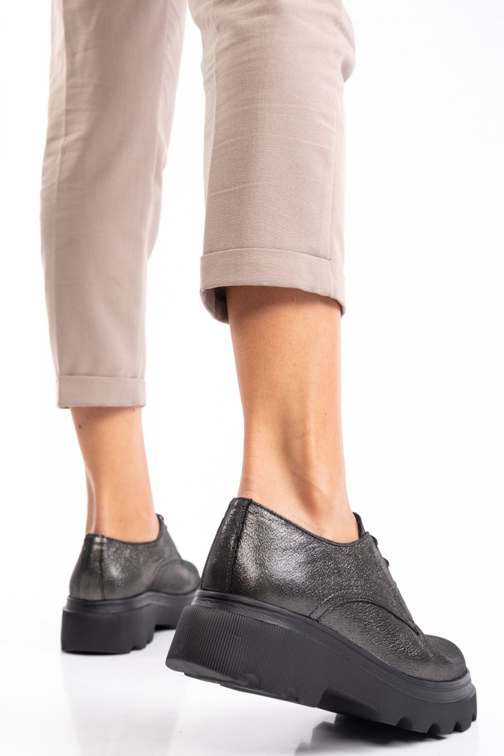 PANTOFI PEWTER PIELE NATURALA 2PC12631AST