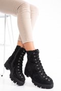 GHETE NEGRE PIELE NATURALA INTOARSA 2PC20