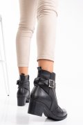 BOTINE NEGRE PIELE NATURALA 1PC722