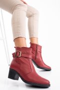 BOTINE BORDO PIELE NATURALA 1PC722