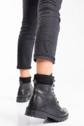 GHETE ALL BLACK PIELE NATURALA 2PC01