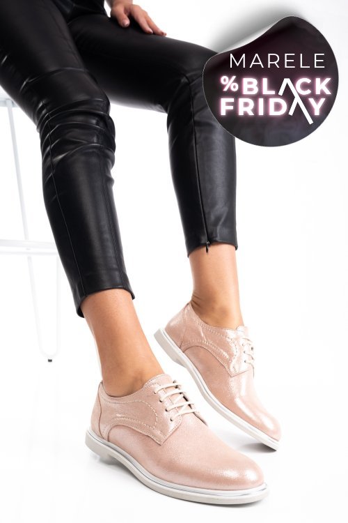 Pantofi roz sidef piele naturala 1pc91646