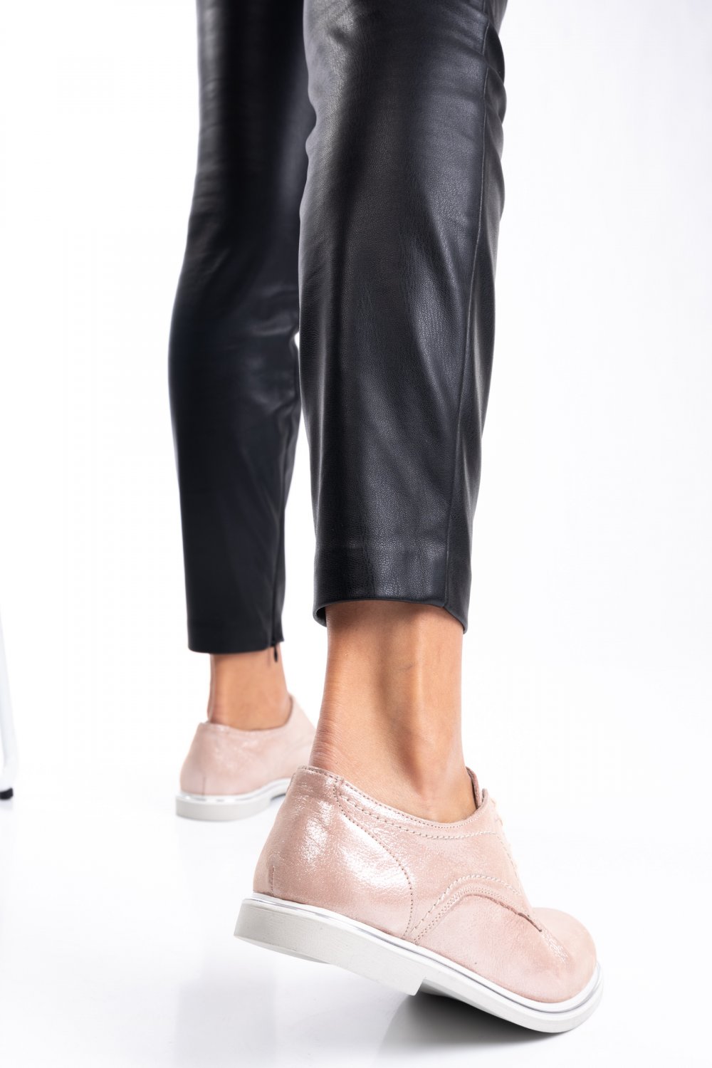 PANTOFI ROZ SIDEF PIELE NATURALA 1PC91646