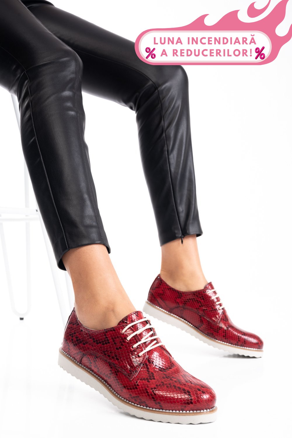 PANTOFI ROSII CRO PIELE NATURALA 2PC01673