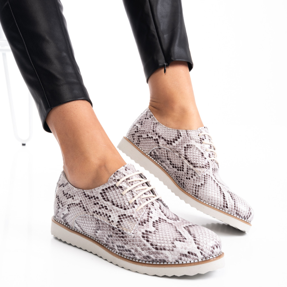 PANTOFI BEJ CRO PIELE NATURALA 2PC01673
