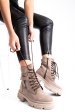 Ghete bej piele naturala 2pc12887nbk