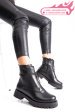 Ghete negre piele naturala 2pc12882np