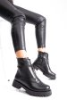 Ghete negre piele naturala 2pc12882np