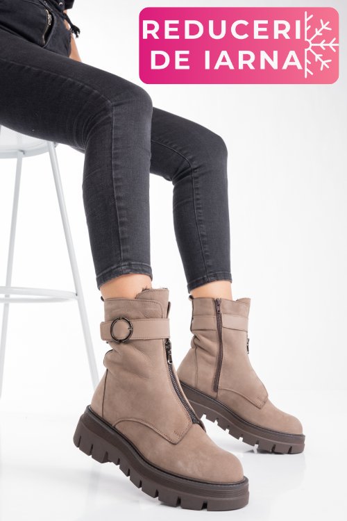 Ghete maro inchis piele naturala 2pc12896