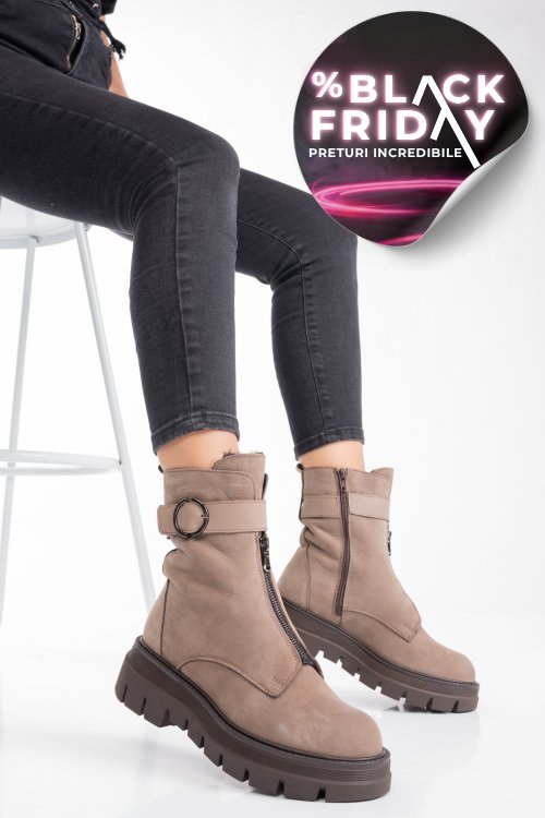 Ghete maro inchis piele naturala 2pc12896