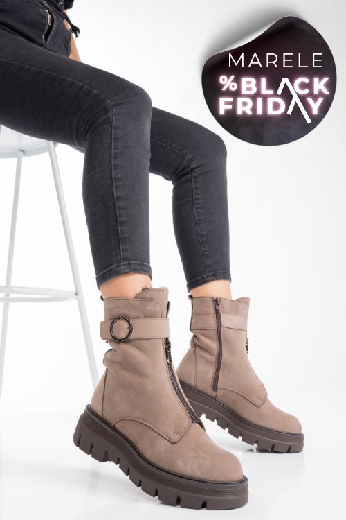 Ghete maro inchis piele naturala 2pc12896