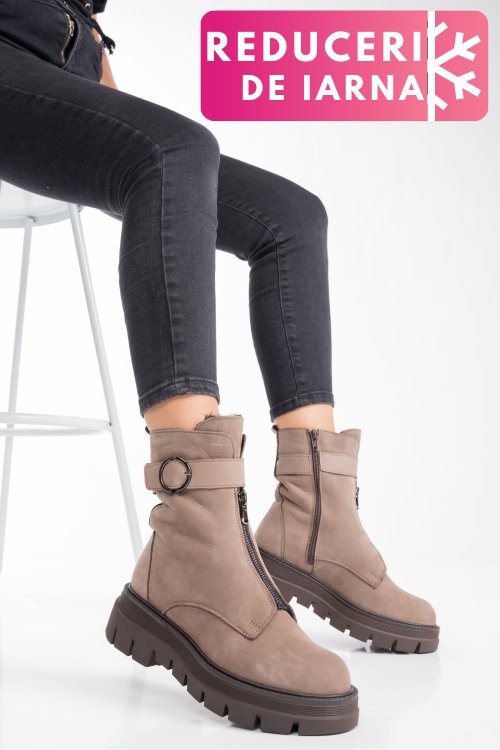 Ghete maro inchis piele naturala 2pc12896