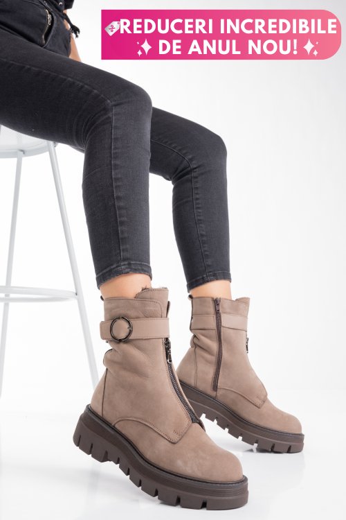 Ghete maro inchis piele naturala 2pc12896