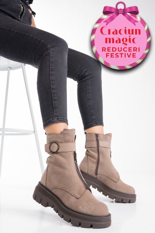 Ghete maro inchis piele naturala 2pc12896