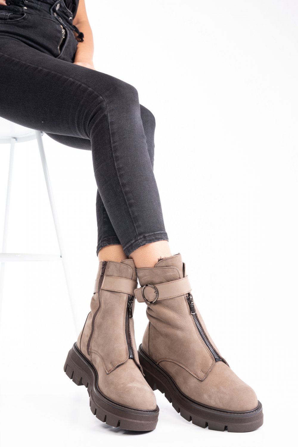 GHETE MARO INCHIS PIELE NATURALA 2PC12896