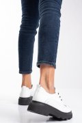 PANTOFI SPORT ALBI PIELE NATURALA 2PC12632NP