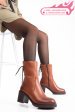 Cizme maro deschis piele naturala 1pc92802np