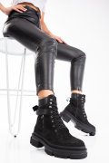 GHETE DAMA PIELE NATURALA NEGRE 2PC12887NBK