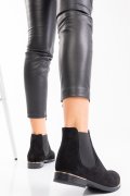 GHETE NEGRE PIELE NATURALA INTOARSA RPC17