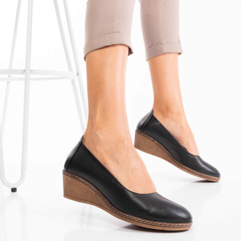 PANTOFI NEGRI PIELE NATURALA 1PC086