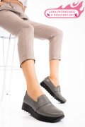 MOCASINI GRI DESCHIS PIELE NATURALA 2PC022