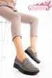 Mocasini gri deschis piele naturala 2pc022