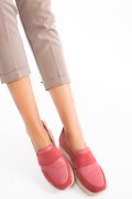 MOCASINI ROZ PIELE NATURALA INTOARSA 2PC022