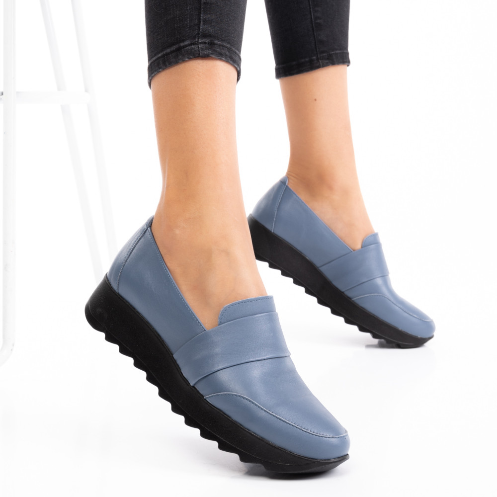 MOCASINI BLEU PIELE NATURALA 2PC022