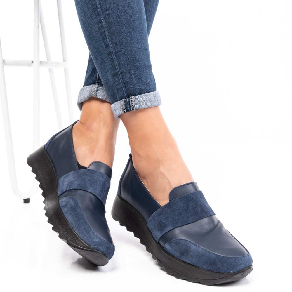 MOCASINI BLEUMARIN PIELE NATURALA INTOARSA 2PC022