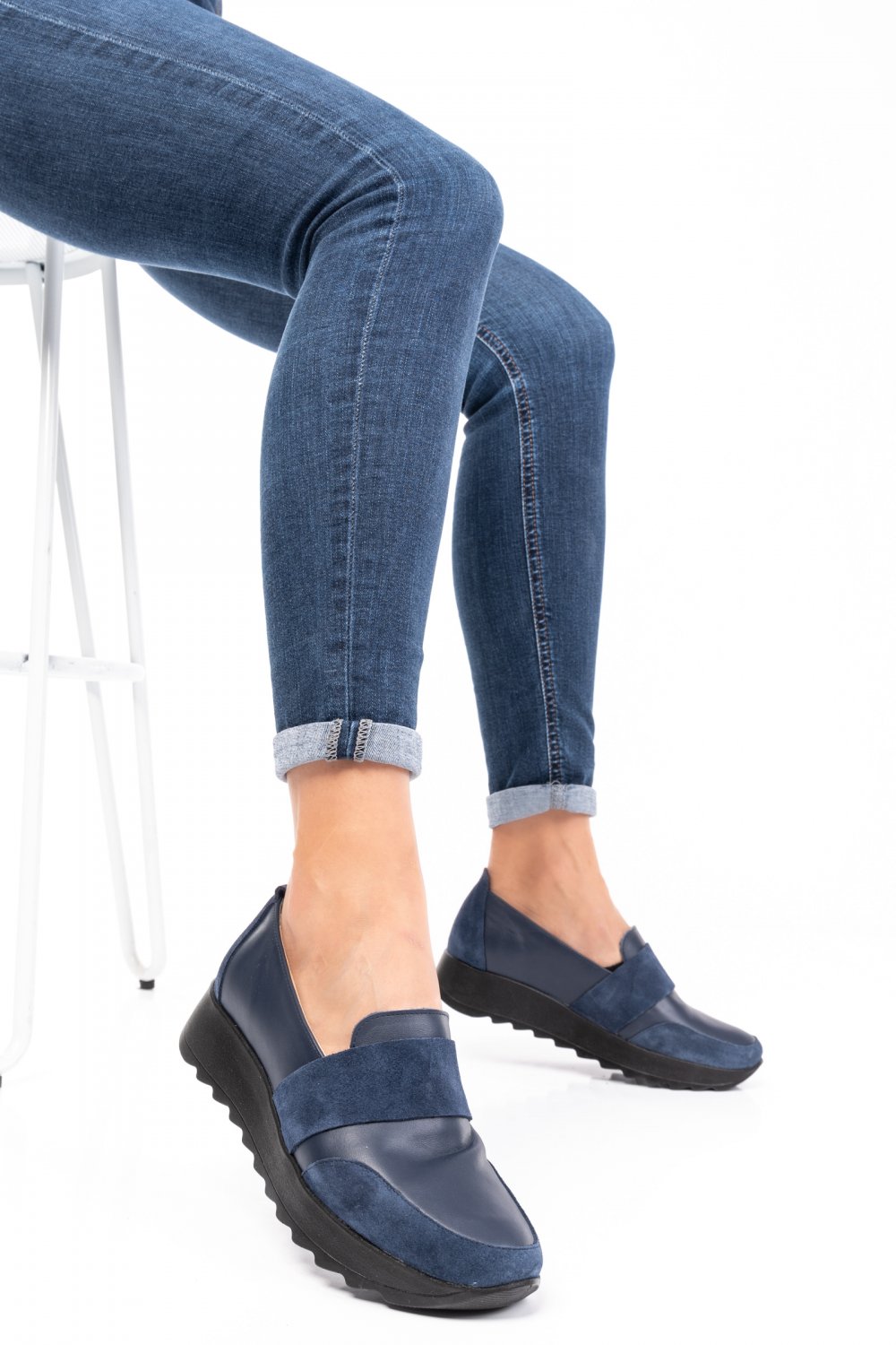 MOCASINI BLEUMARIN PIELE NATURALA INTOARSA 2PC022