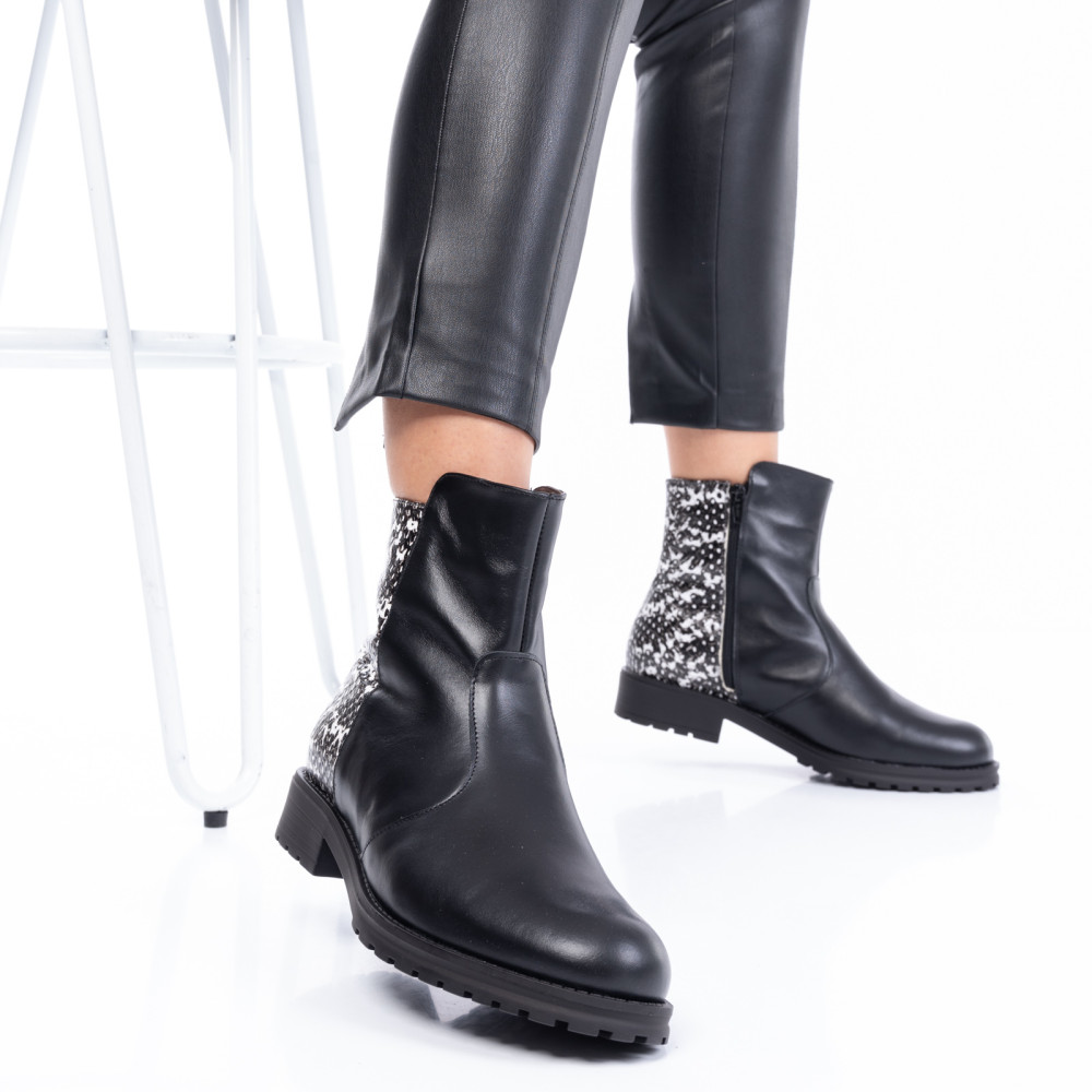 GHETE NEGRU SNK PIELE NATURALA 02PC