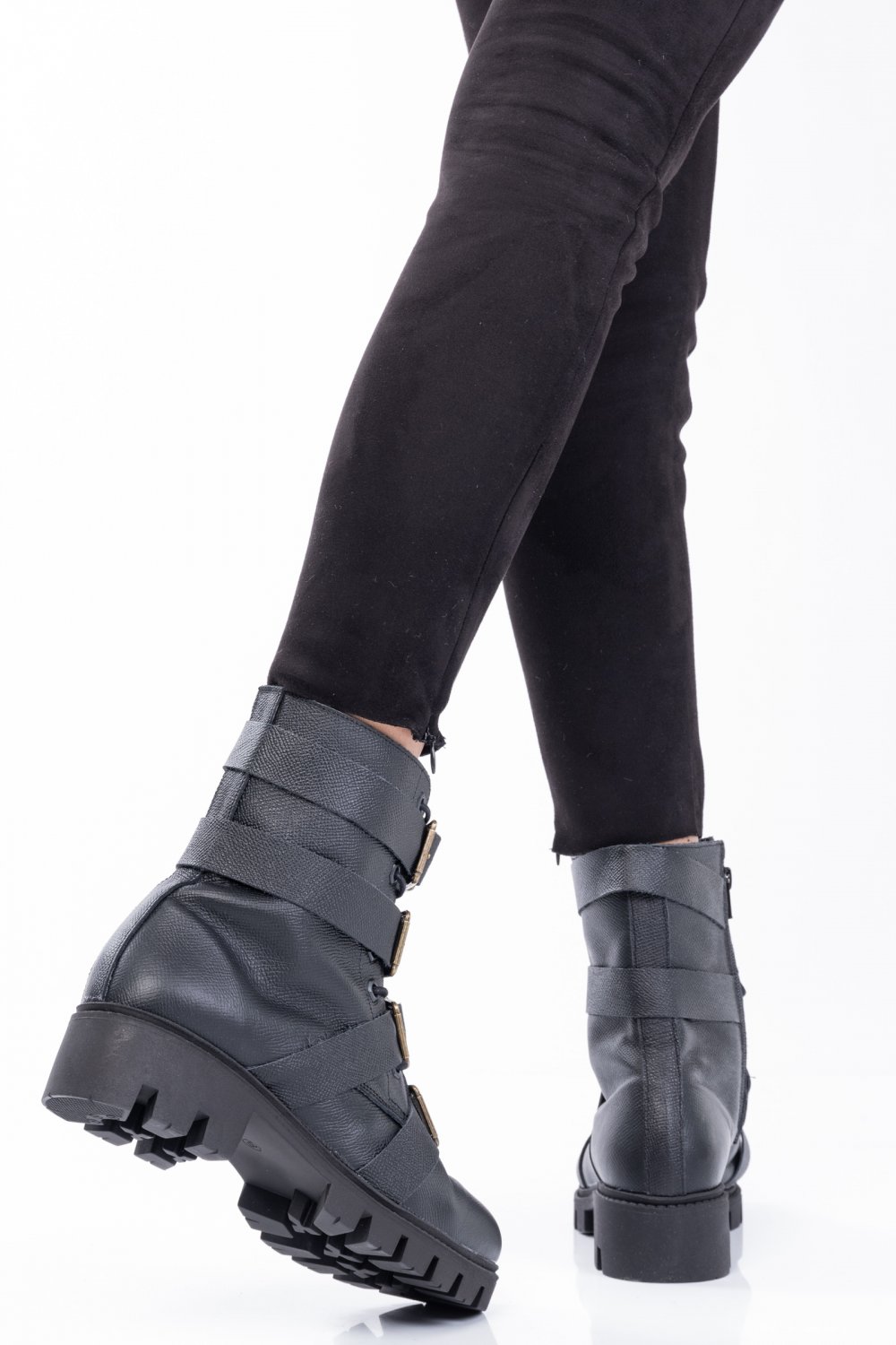 GHETE NEGRE PIELE NATURALA 1PC50