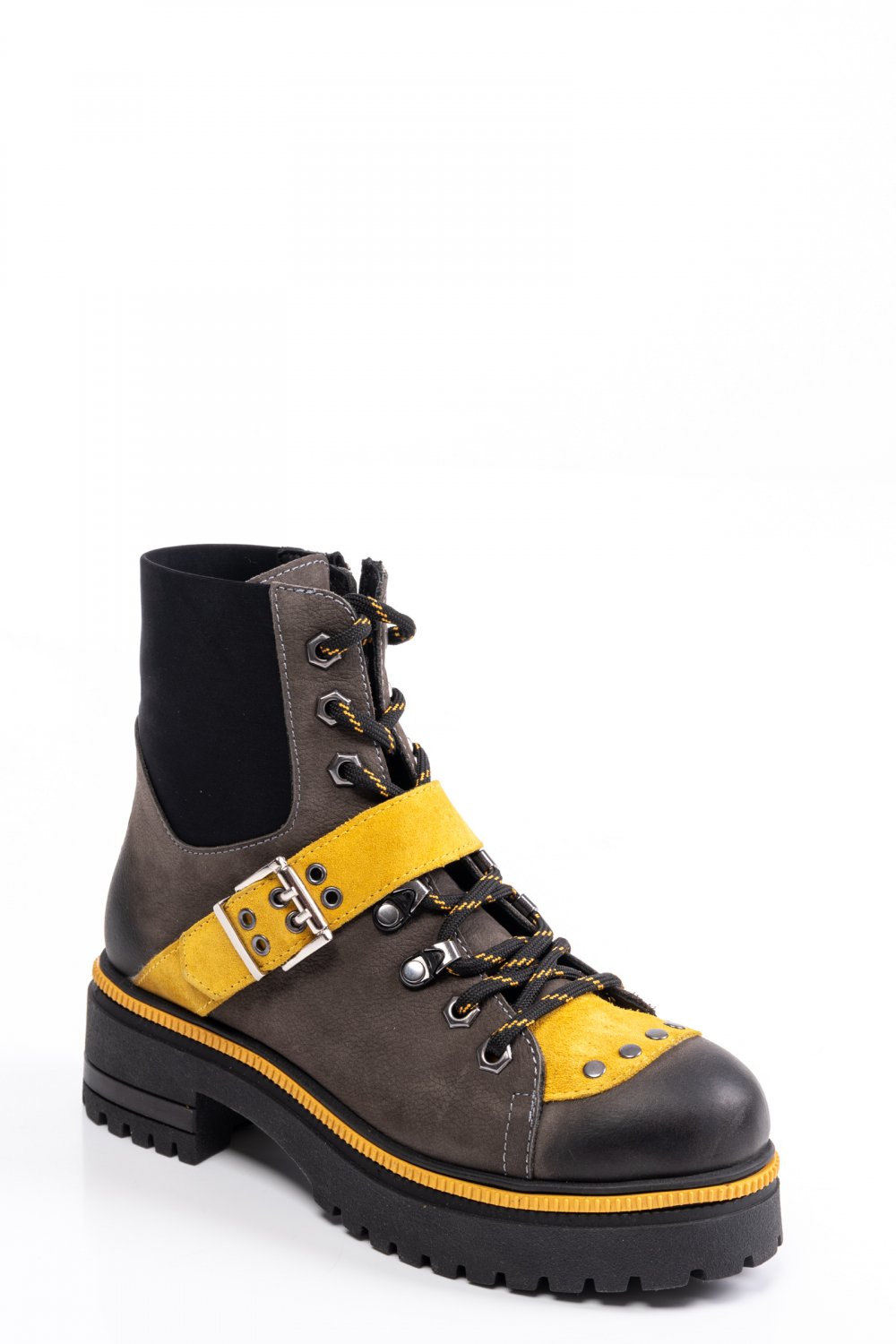 GHETE GRI PIELE NATURALA 5PC143