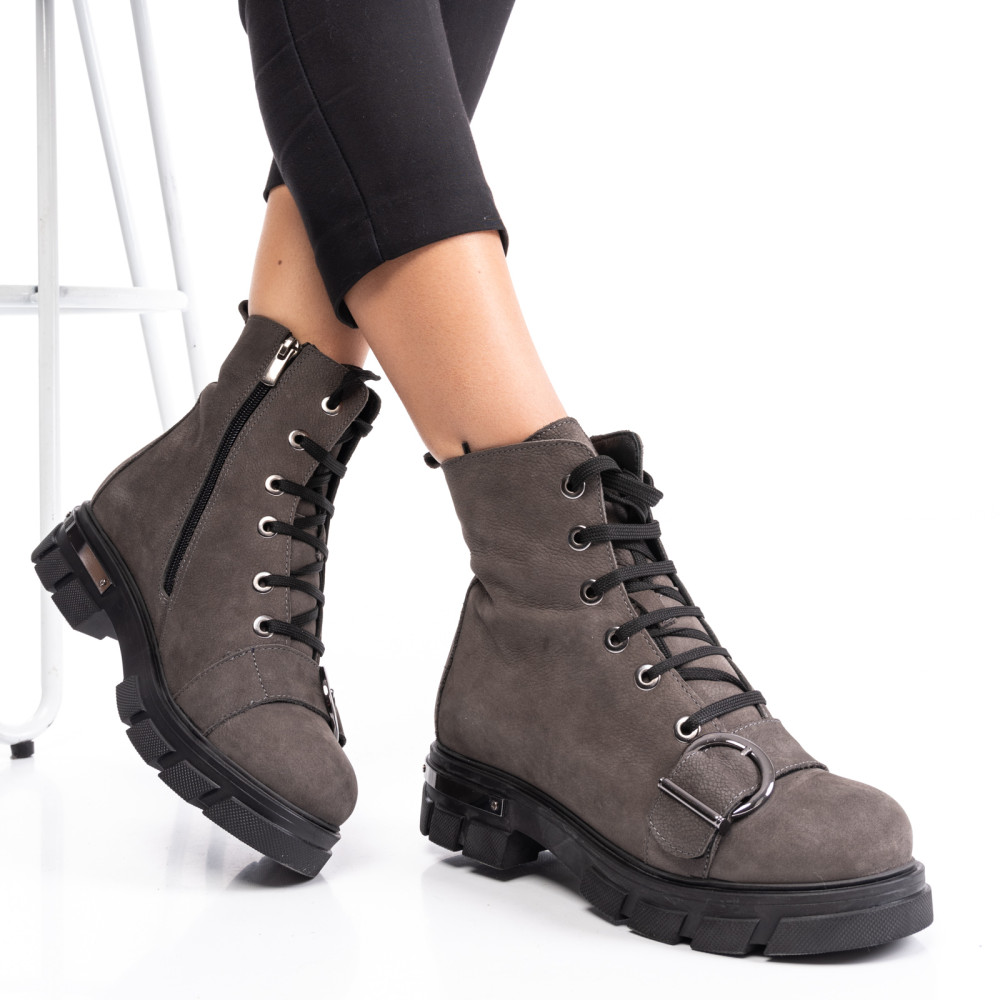 GHETE GRI PIELE NATURALA 1PC1903