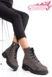 Ghete gri piele naturala 1pc1903