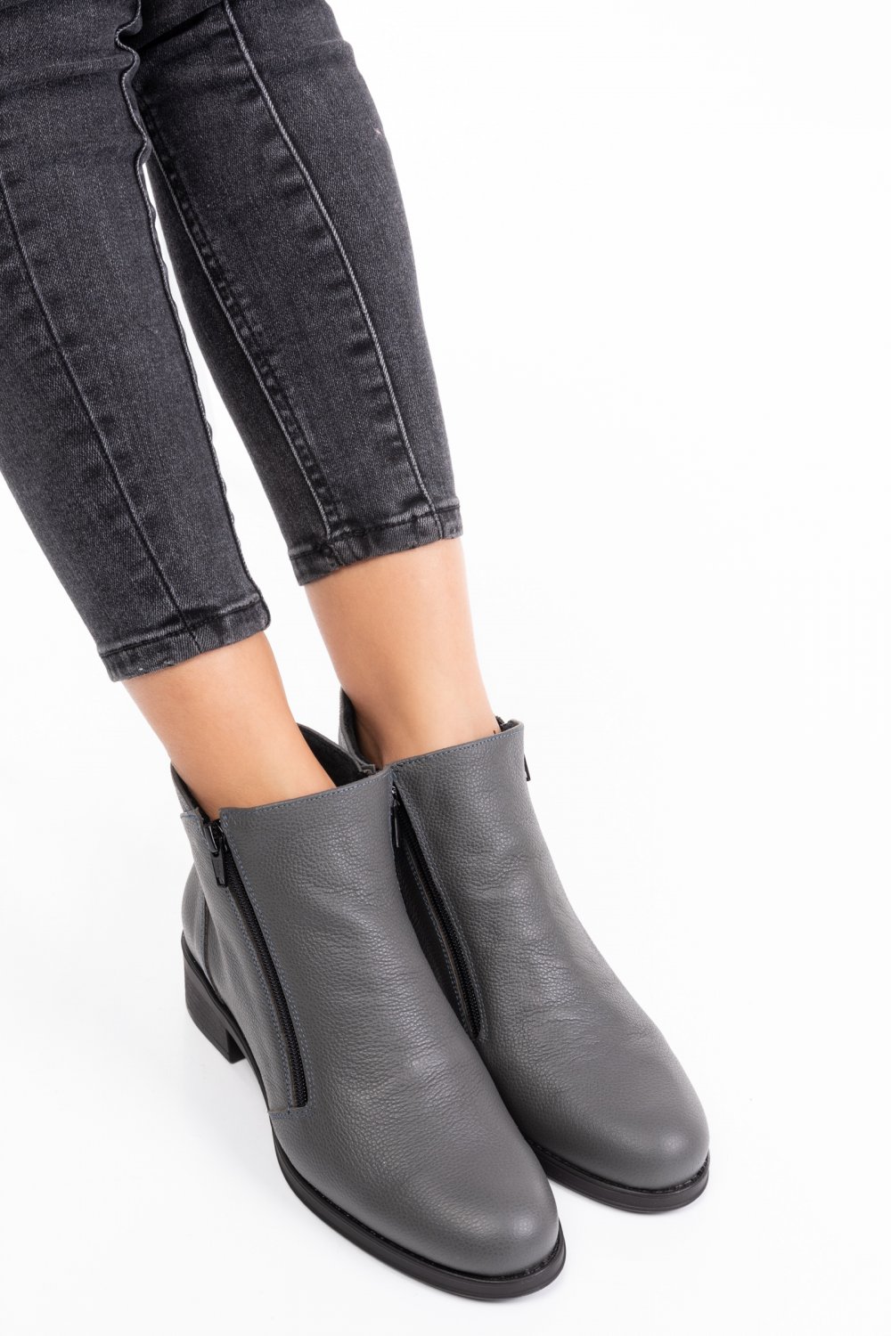 GHETE GRI PIELE NATURALA 0PC1