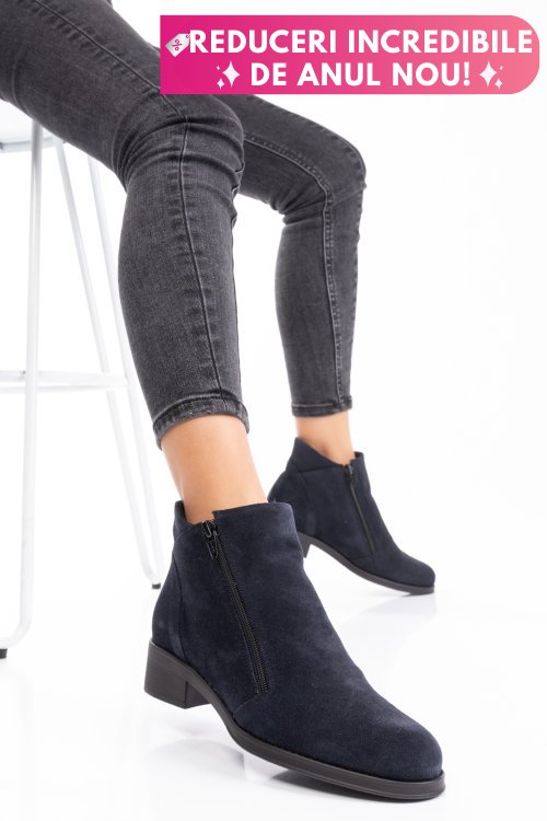 Ghete bleumarin piele naturala intoarsa 0pc1