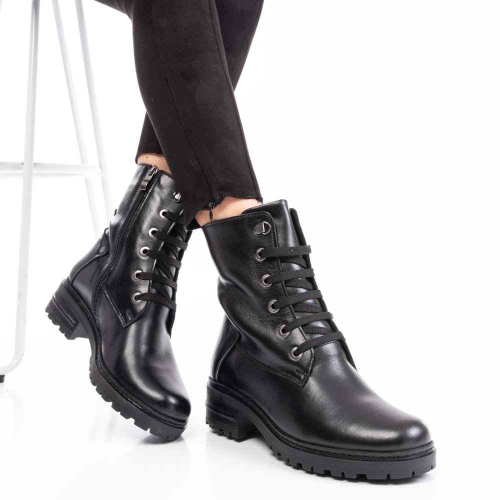 GHETE NEGRE PIELE NATURALA 9PC52