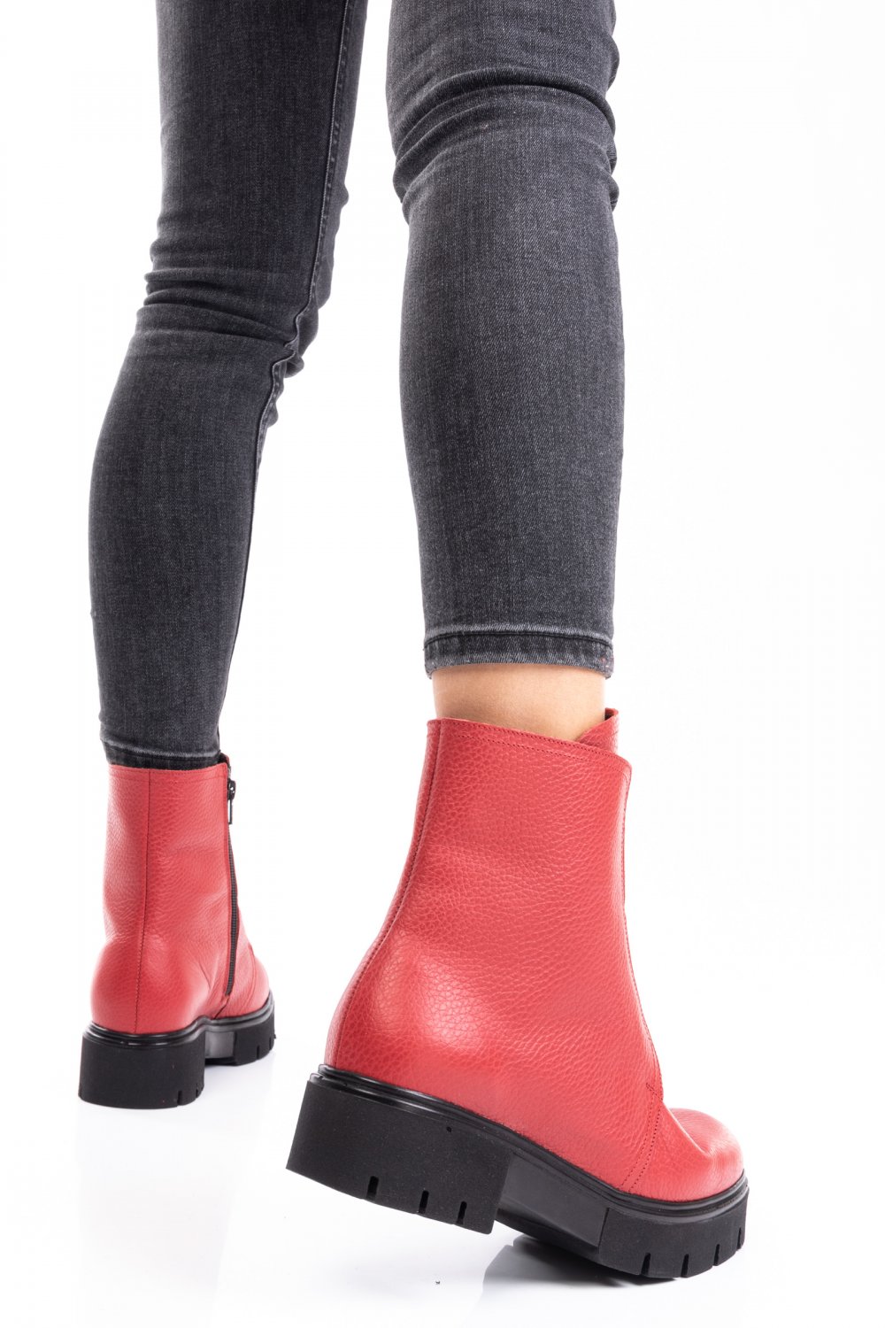 GHETE ROSII PIELE NATURALA 170PC