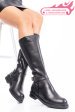Cizme negre piele naturala 2pc12817np