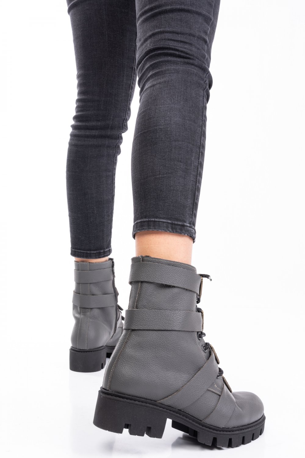 GHETE GRI PIELE NATURALA 1PC50