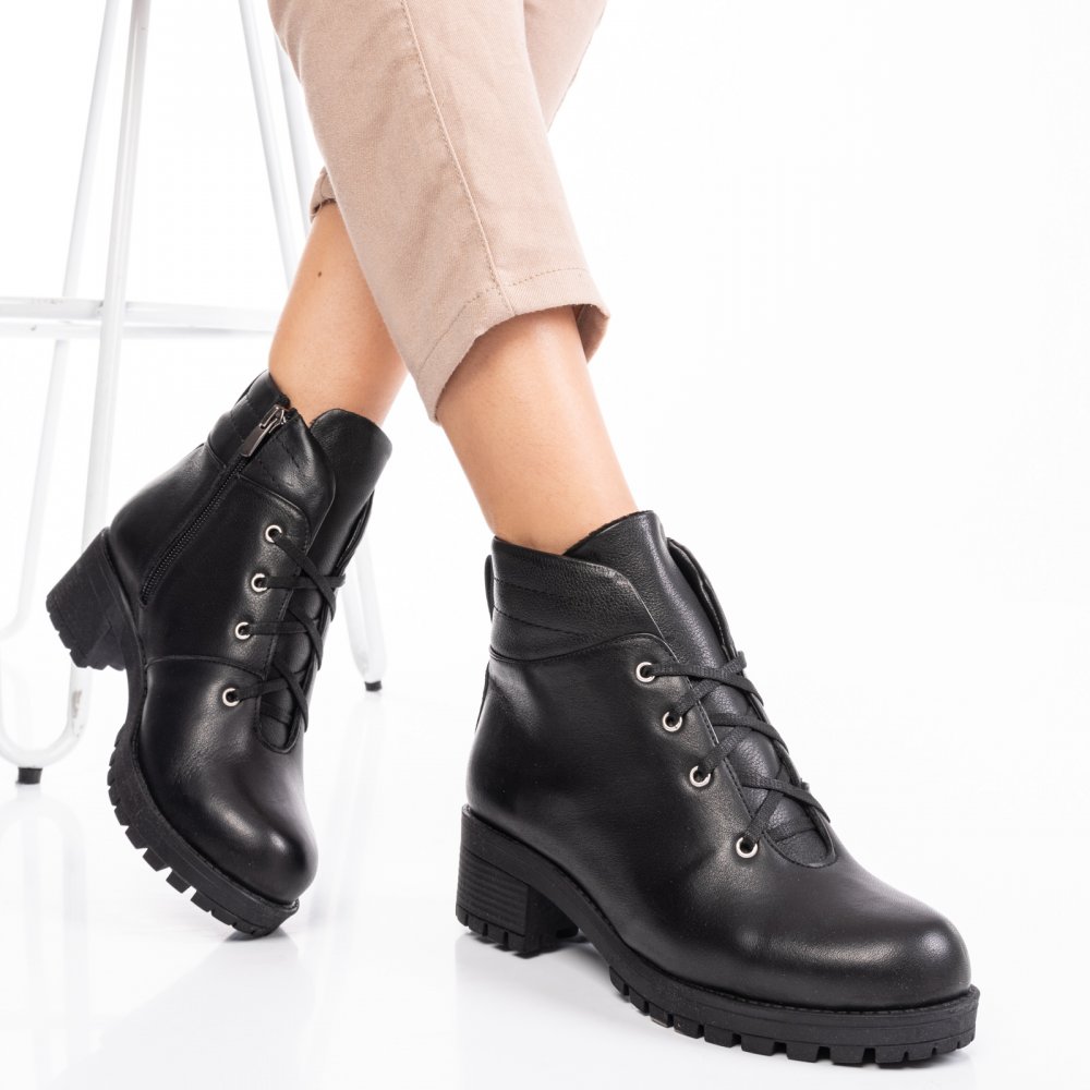 GHETE NEGRE PIELE NATURALA 1722TPC