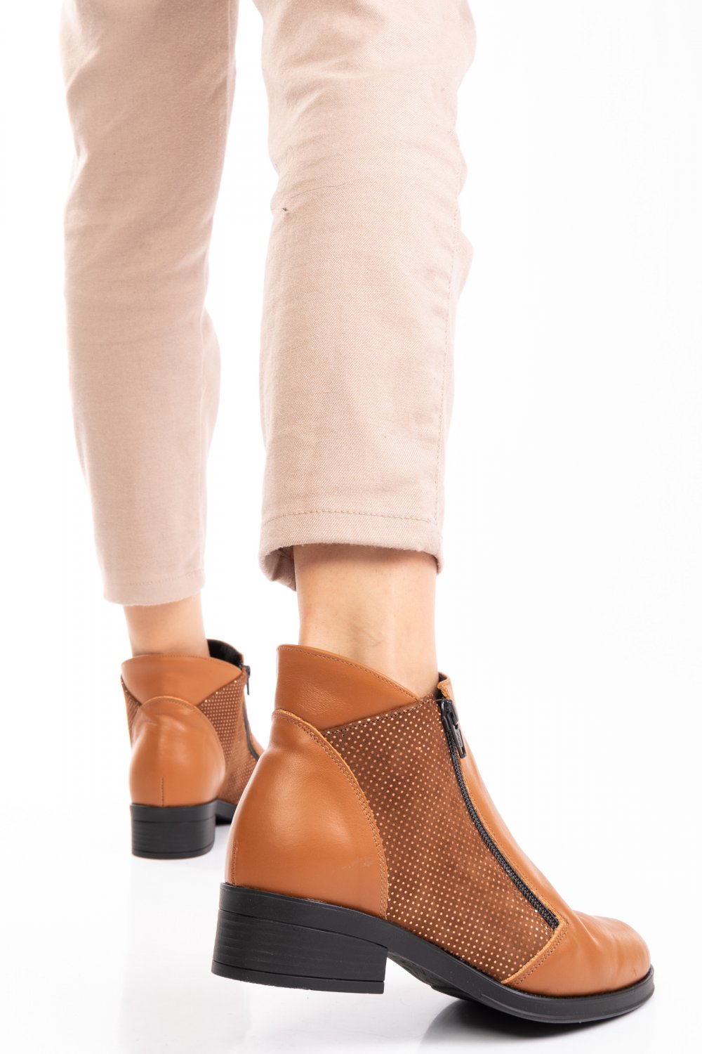 GHETE DAMA DESCHIS PIELE NATURALA MARO 0PC1