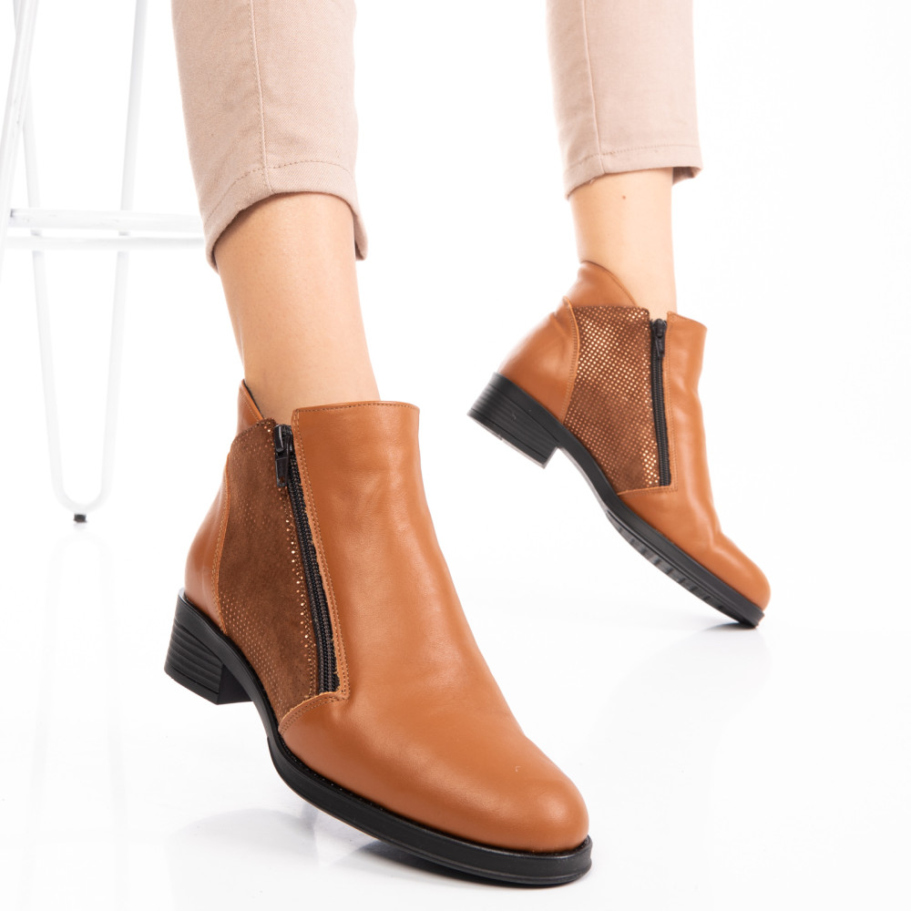 GHETE DAMA DESCHIS PIELE NATURALA MARO 0PC1