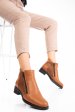 Ghete dama deschis piele naturala maro 0pc1