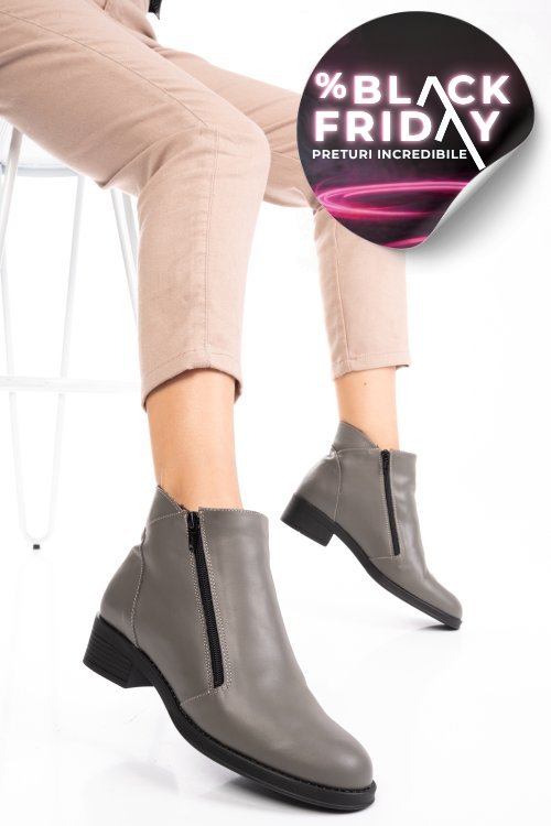 Ghete gri deschis piele naturala 0pc1