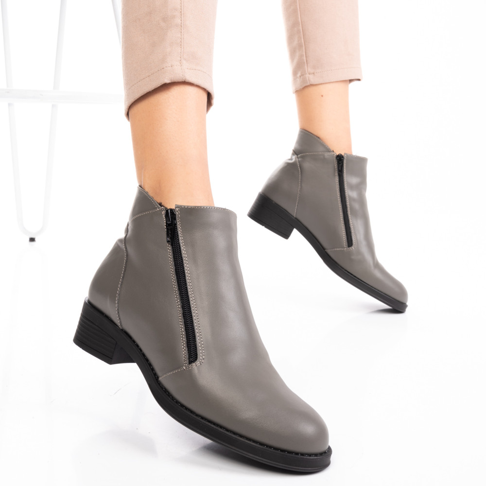 GHETE GRI DESCHIS PIELE NATURALA 0PC1