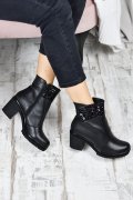 BOTINE NEGRE PIELE NATURALA 1PC50