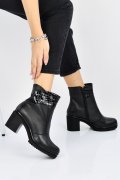 BOTINE NEGRE PIELE NATURALA 1PC50